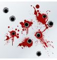 Gunshot blood background vector image