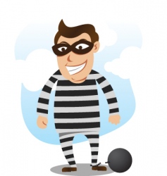 Bad guy free from jail vector image