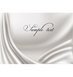 Elegant white silk texture vector image