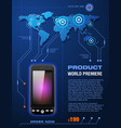 Mobile Cell Smart Phone Telecom Provider Flyer vector image
