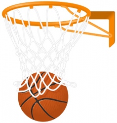 Basketball hoop and ball vector image
