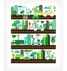 Green city vector image