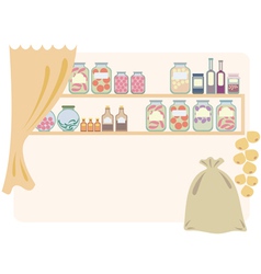 Home pantry for food vector image