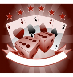 Casino elements vector image