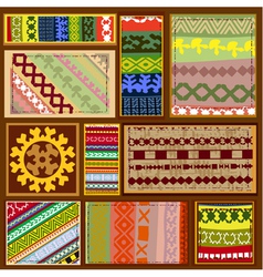 Siberian ethnic patterns vector image