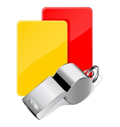 Cards and whistle vector image