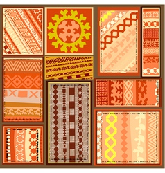 Siberian ethnic patterns vector image