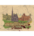 Vienna doodles vector image