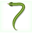 Snake font Digit 7 vector image