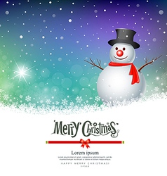 Merry Christmas Snowman Greeting card designs vector image