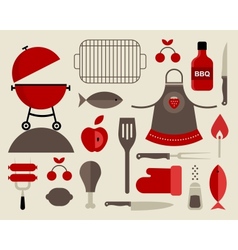Barbecue icons vector image