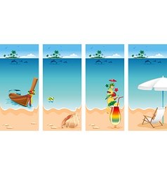 Vacation set vector image