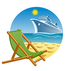 Island tropical resort vector image