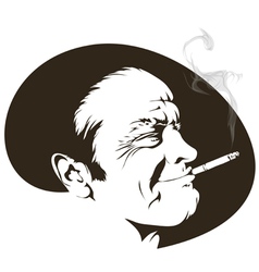 Cigarette smoker vector image
