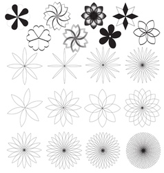 Flower set vector image