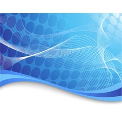 Blue high-tech background with waves vector image