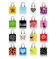 Shopping bags vector image