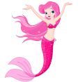 Mermaid girl under the sea vector image