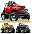 Cartoon jeep one-click repaint vector image