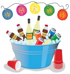 Party drinks vector image
