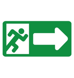 Green exit emergency sign vector image