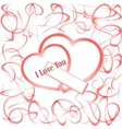 Grunge hearts vector image
