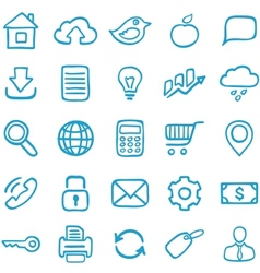 Hand-drawn icons for design vector image