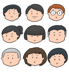 Set cartoon face Royalty Free Vector Image - VectorStock