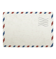 Old envelope template vector image