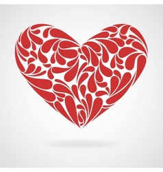 Heart of curls vector image