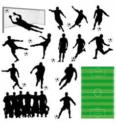 Soccer players vector image