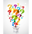 Box with question mark icons vector image