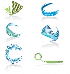Halftone icons vector image