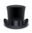 Black top hat vector image