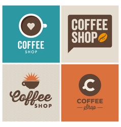 Logo coffee shop vector image