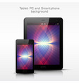 Black mobile phone and tablet pc template Black mobile phone and tablet pc template vector image
