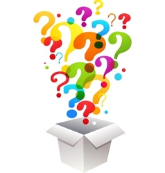 Box with question mark icons Box with question mark icons vector image