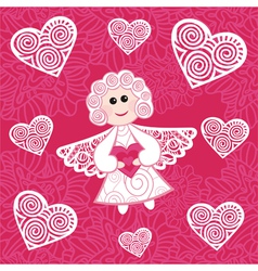 Angel hearts vector image
