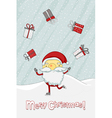 Christmas card with Santa Claus vector image