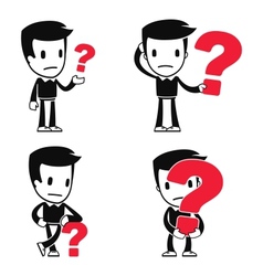 Funny cartoon helper man vector image