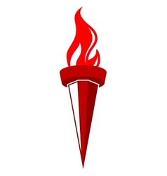 Flaming torch vector image