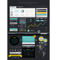 Infographics with buttons and menus vector image