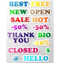 Labels and stickers vector image