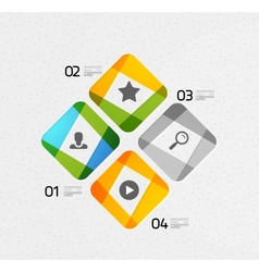 Modern colorful geometrical infographic vector image