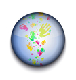 Hand prints app icon vector image