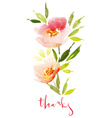 Watercolor flower wreath vector image