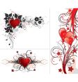 Background heart vector image