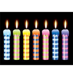 Burning candles vector image