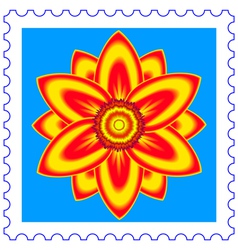 Flower stamp vector image
