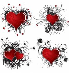 Background heart vector image